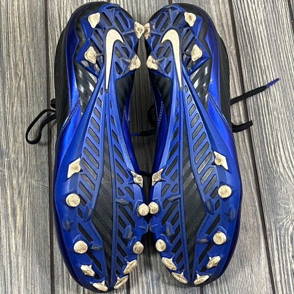 Nike Vapor Speed Low Football Cleats Men 12.5 Blue Black 643152-411 Shoes